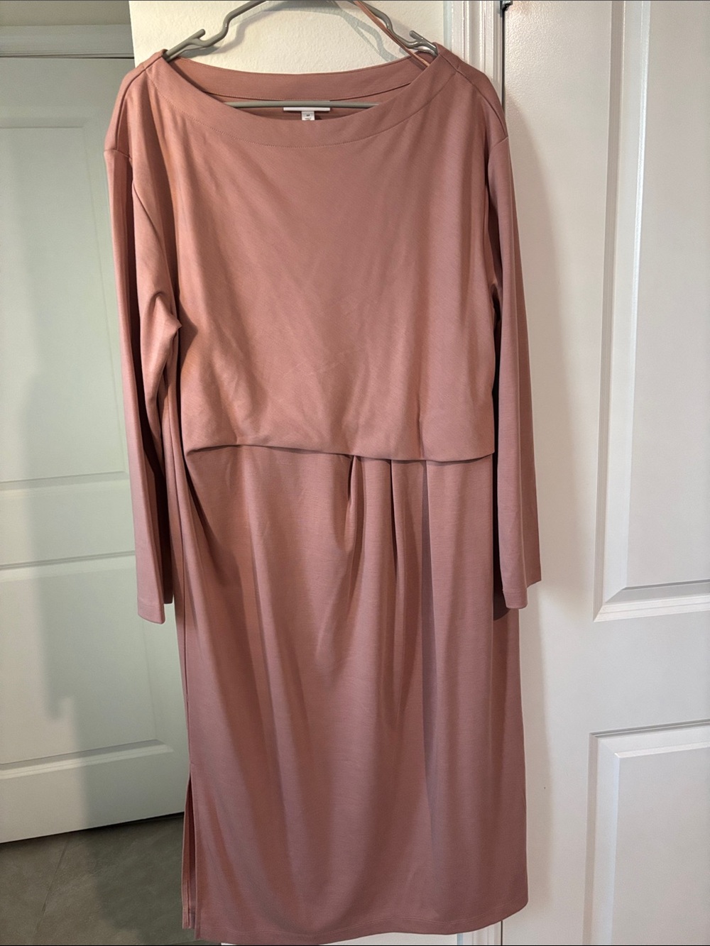 Prologue Dusty Rose Long-Sleeve Midi Dress